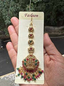 Elegant Maangtika with Lakshmi Motif