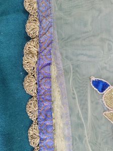 Embroidered Net Dupatta