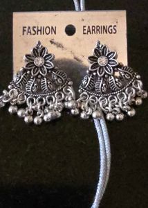 Oxidised Silver Necklace &amp; Earrings Set
