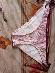 Pink Paisley Print Bikini Bottoms