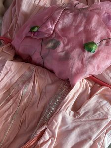 Elegant Pink Anarkali Kurta Set