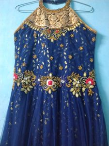 Stunning Blue Embellished Ethnic Gown