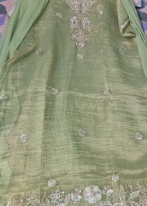 Elegant Light Green Embellished Kurta Set
