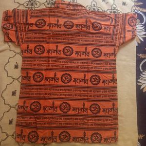 Kid's's Orange Om kurta