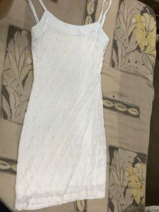 White Lace Slip Dress