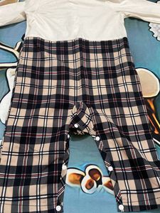 Baby Boy Formal Plaid Romper