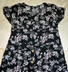 Floral Button-Up Midi Dress