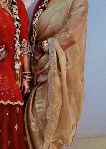 Elegant Ready To Wear Saree with Velvet Blouse