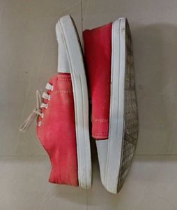 Red Klicker Canvas Sneakers