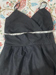 Elegant Black Tulle Midi Dress