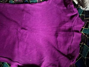 Purple 'Hayes' Long Sleeve Top