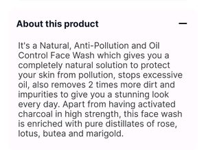 Charcoal Face Wash, Ayouthveda