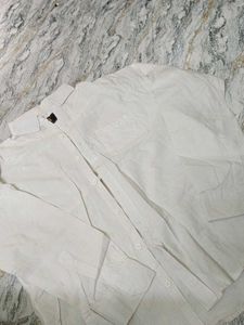 Men's Classic White Linen Shirt