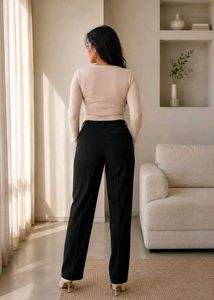 Ribbed Square Neck Long Sleeve Top