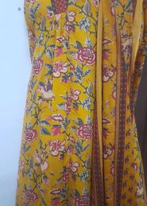 Beautiful Yellow Floral Kurta Set