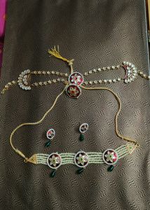 Haar (Chokar) ,Earring (Jhumki) Matha Patti