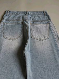 Y2k Shaded Blue Baggy Jeans