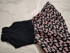 Floral Fit &amp; Flare Dress Mid Length