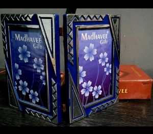 Blue Silver Photo Frame 📸