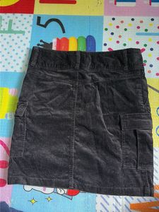 blackbCorduroy Cargo Mini Skirt