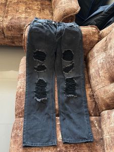 Ripped Black Denim Jeans