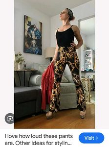 Stylish Crop Top &amp; Printed Pants Set