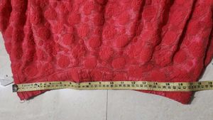 Beautiful Red Textured Ethnic Skirt
