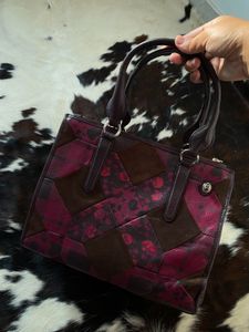 Authentic Coach Patchwork Floral Satchel Bag