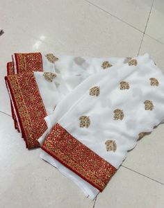 navratri heavy bengoli georgette saree with blause