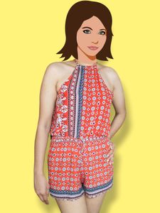 Bohemian Halter Neck Romper