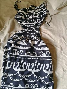 Monochrome Patterned midi dress