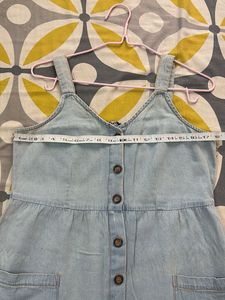 Light Wash Denim Button-Front Dress