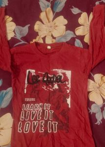 Lee Cooper Red Graphic T-Shirt