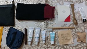 Tumi pouch andTravel Amenity Kit