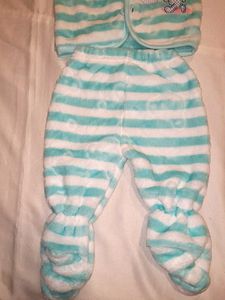Cozy Striped Baby Sleepsuit Set