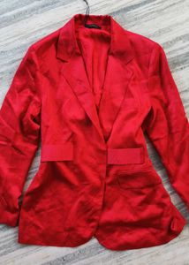 Red Blazer with shoulder pads