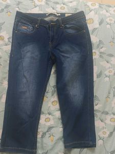Blue Denim Capris
