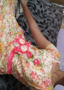 Floral Print Ethnic Gown