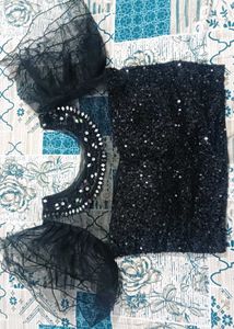 Stunning Black Sequined Lehenga Choli