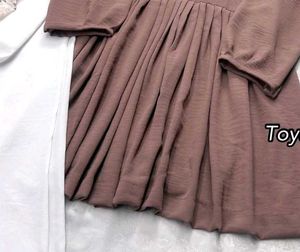 very beautiful chocolate colour frock with trouser