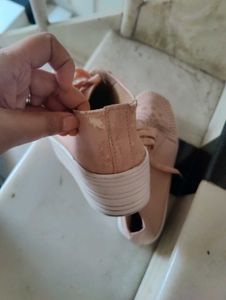 Pink Platform Lace-Up Shoes