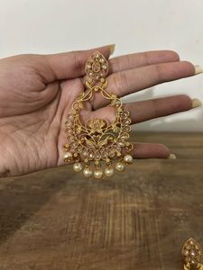 Gold Pearl Drop Earrings