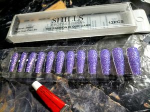 Shills Purple Glitter Nail Polish
