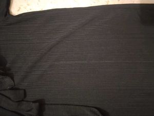 Chic Black Ribbed Ruffle Neck Top