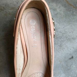 Elegant Nude Pink Heels with Embellishments