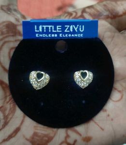 Heart Shaped Stud Earrings Anti turnish