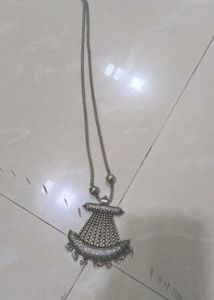 Oxidized Silver Statement Necklace