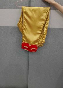 Red &amp; Gold Polka Dot Kurta Set with Dupatta
