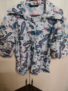 Stylish Paisley Print Button-Down Shirt