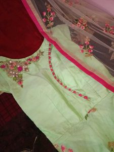 embroidery flared one piece ( ethnic gown) 😍
